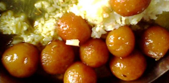 Gulabjamun Sweet dish in my plate