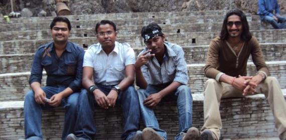 Inder Singh Sanjay And friends at chandigarh rock garden