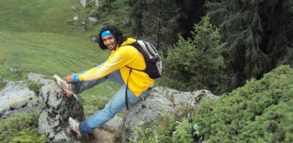 Preparing himself for Next Trip Inder Singh Shikari HIlls Raining Season Spring 2009 spring 2008